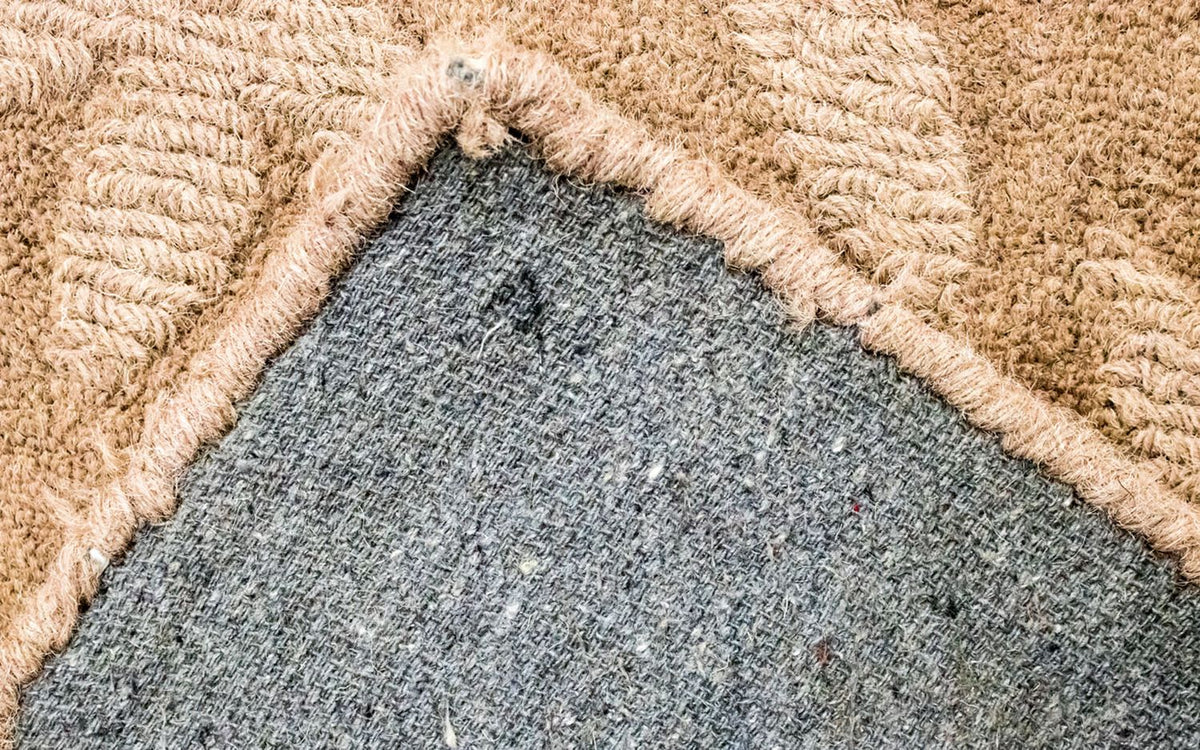 Dywan wełniany - 148 x 89 cm - brązowy