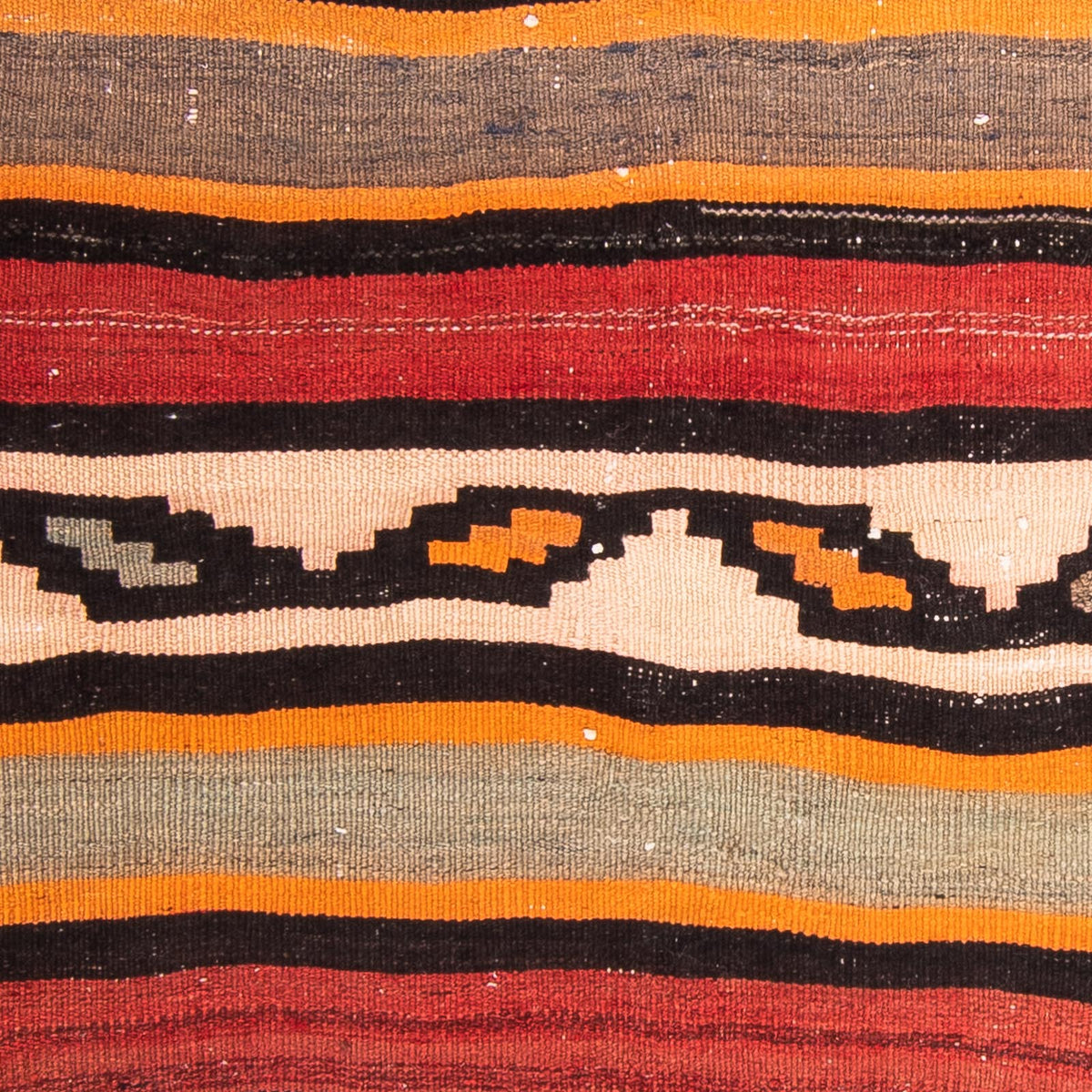 Dywan Kelim - Stary kwadratowy  - 130 x 120 cm - wielokolorowy