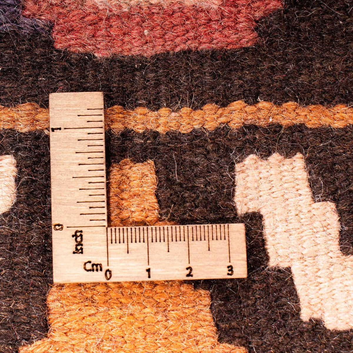 Dywan Kelim - Stary - 180 x 145 cm - wielokolorowy