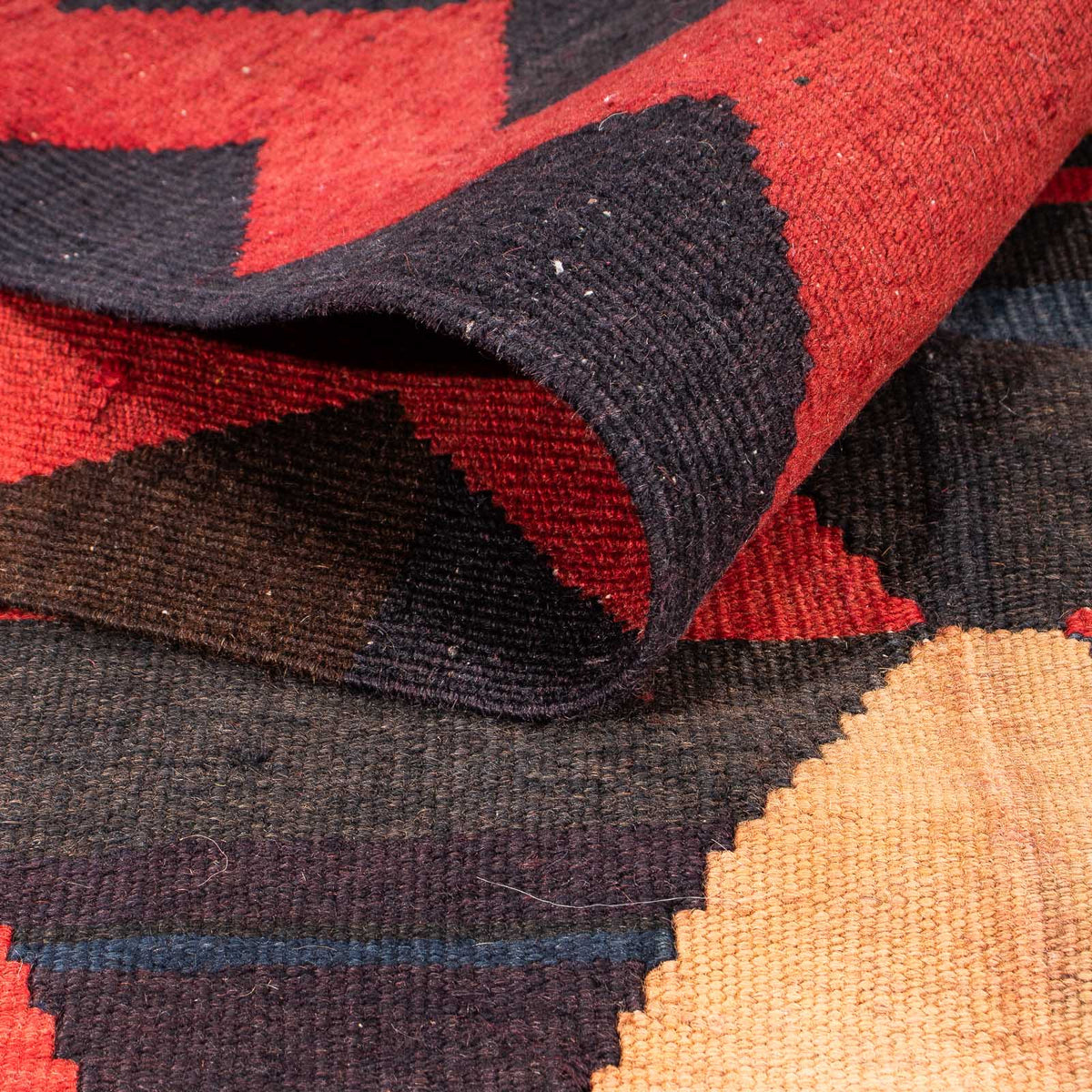 Biegacz Dywan Kelim - Stary - 295 x 120 cm - wielokolorowy