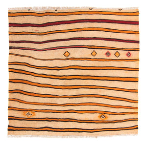 Dywan Kelim - Stary kwadratowy  - 150 x 147 cm - wielokolorowy