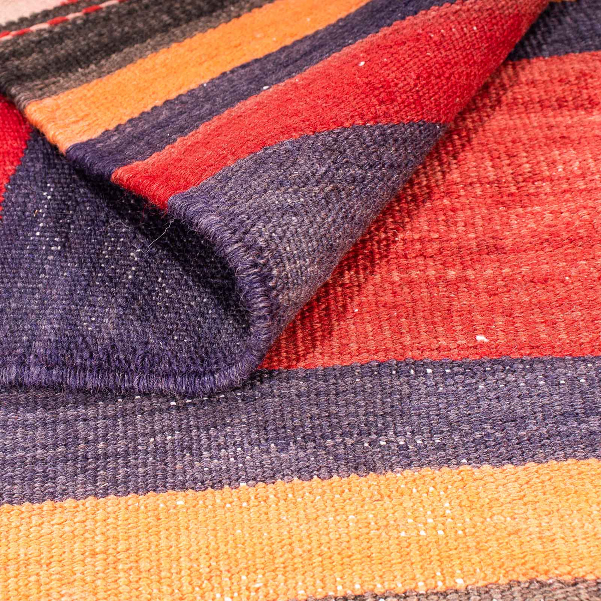 Dywan Kelim - Stary - 160 x 150 cm - wielokolorowy