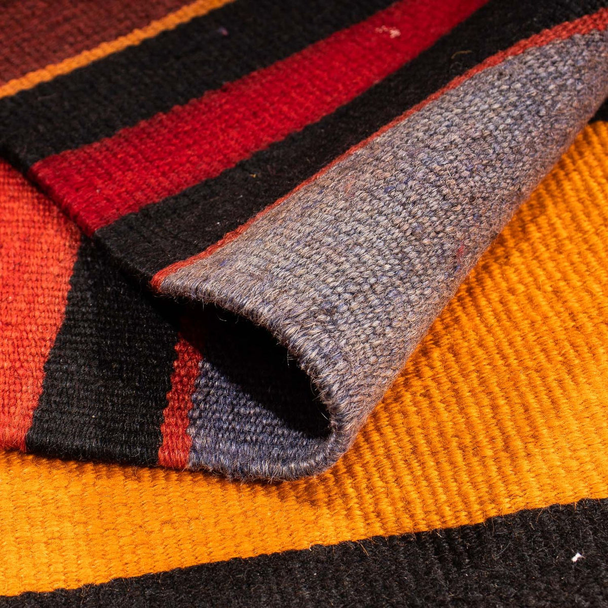 Dywan Kelim - Stary kwadratowy  - 150 x 135 cm - wielokolorowy