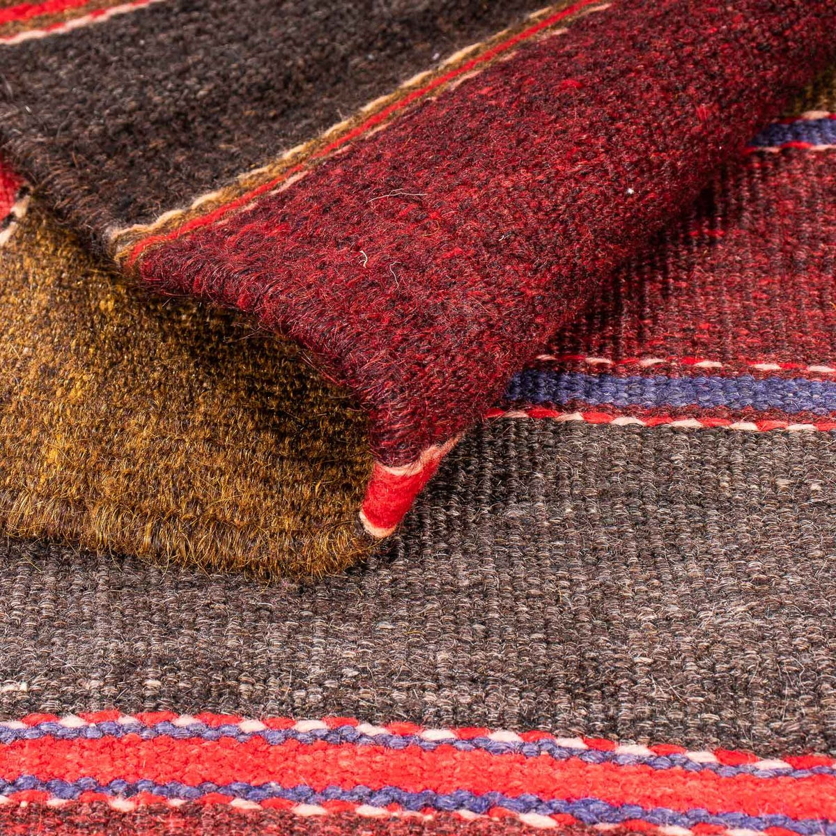 Dywan Kelim - Stary - 200 x 160 cm - wielokolorowy