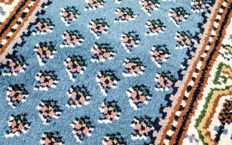 Dywan orientalny - 160 x 90 cm - jasnoniebieski