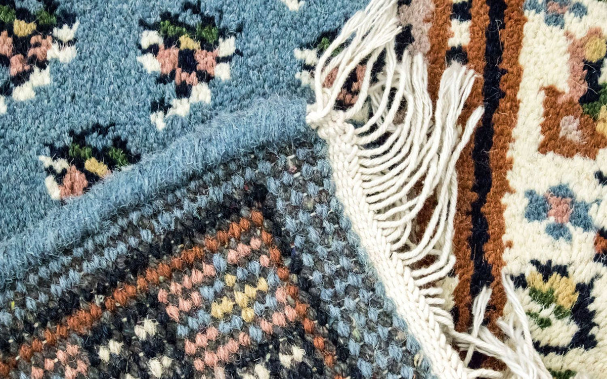 Dywan orientalny - 160 x 90 cm - jasnoniebieski