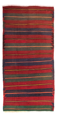 Biegacz Dywan Kelim - Stary - 325 x 135 cm - wielokolorowy