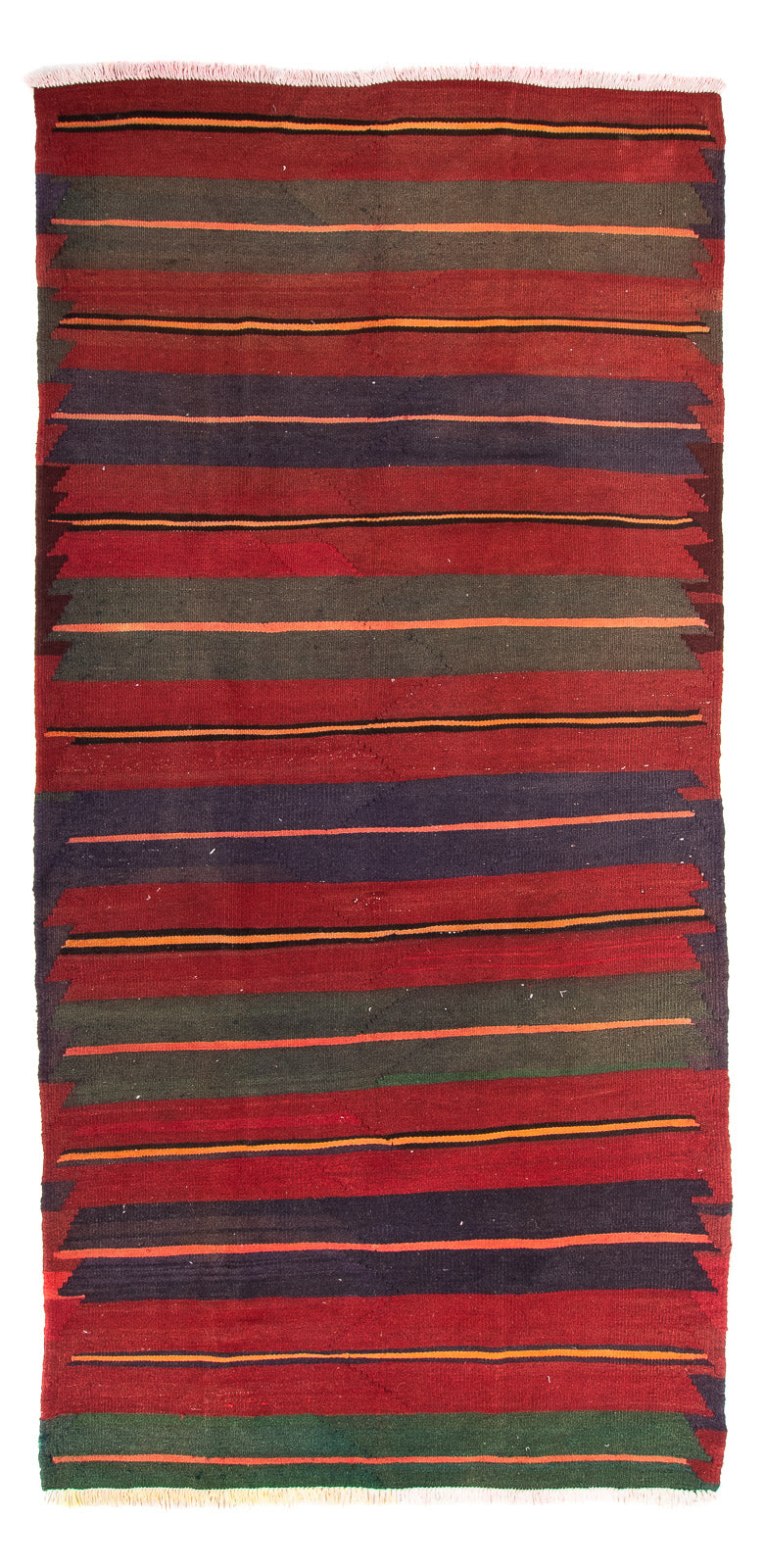 Biegacz Dywan Kelim - Stary - 325 x 135 cm - wielokolorowy