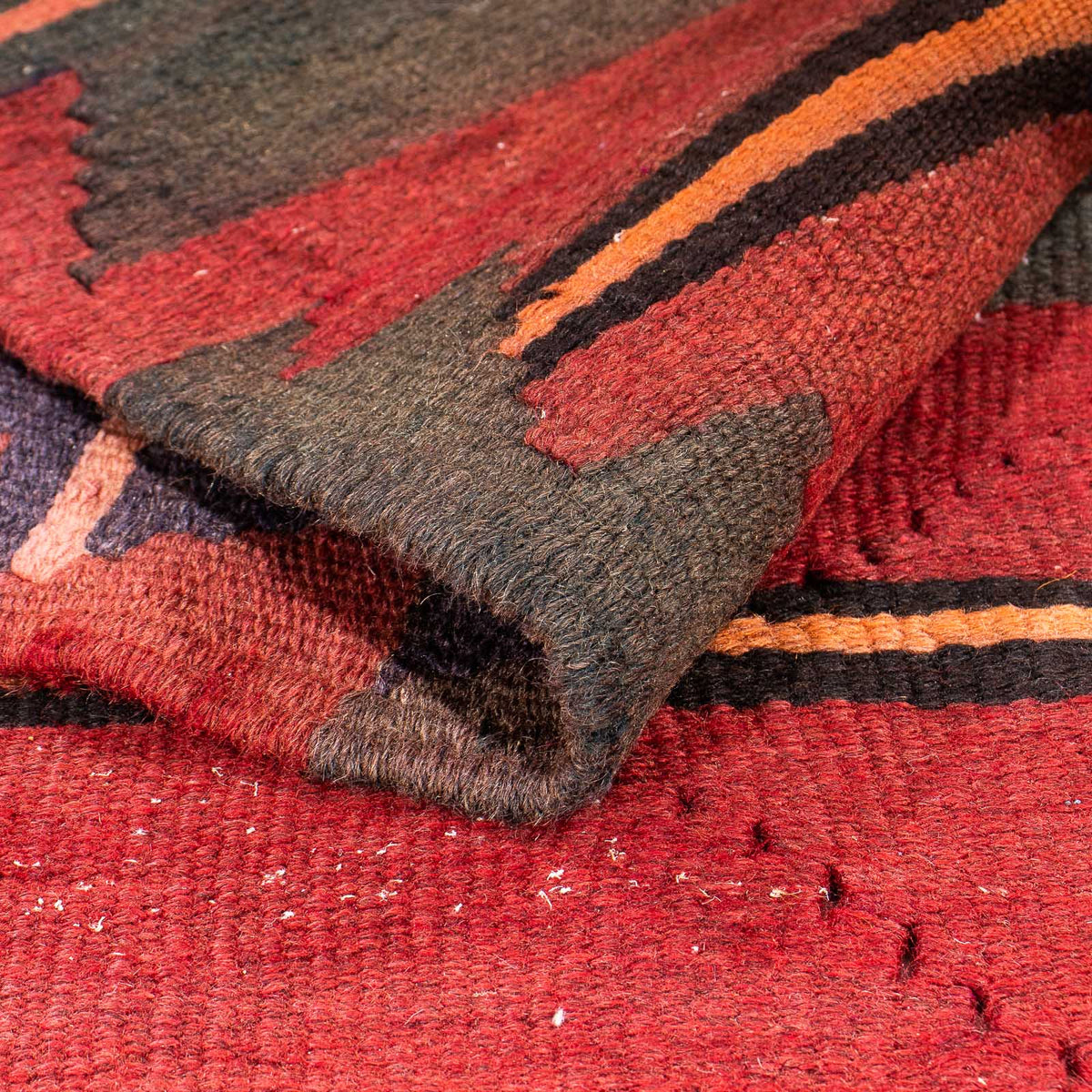 Biegacz Dywan Kelim - Stary - 325 x 135 cm - wielokolorowy