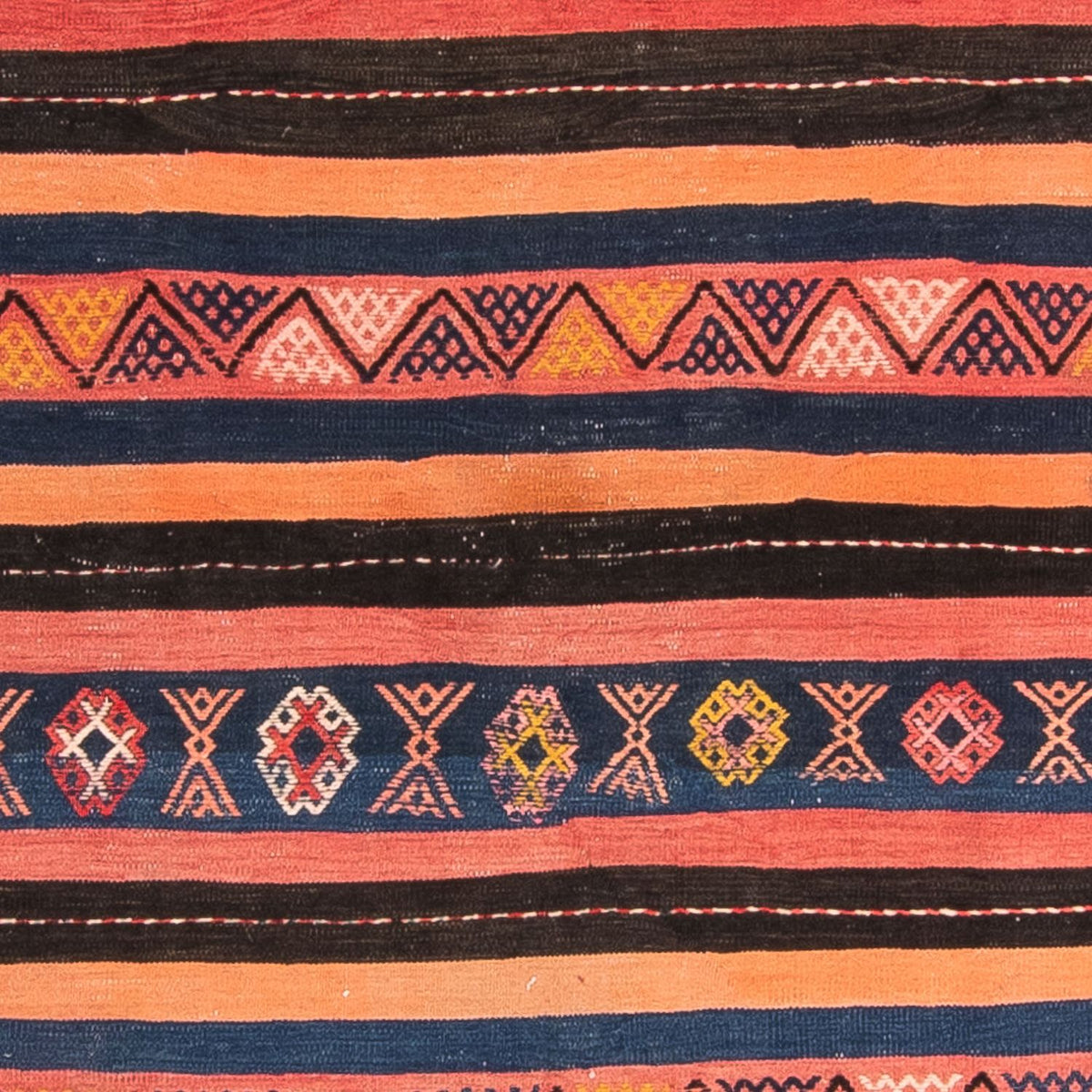 Dywan Kelim - Stary kwadratowy  - 180 x 150 cm - wielokolorowy