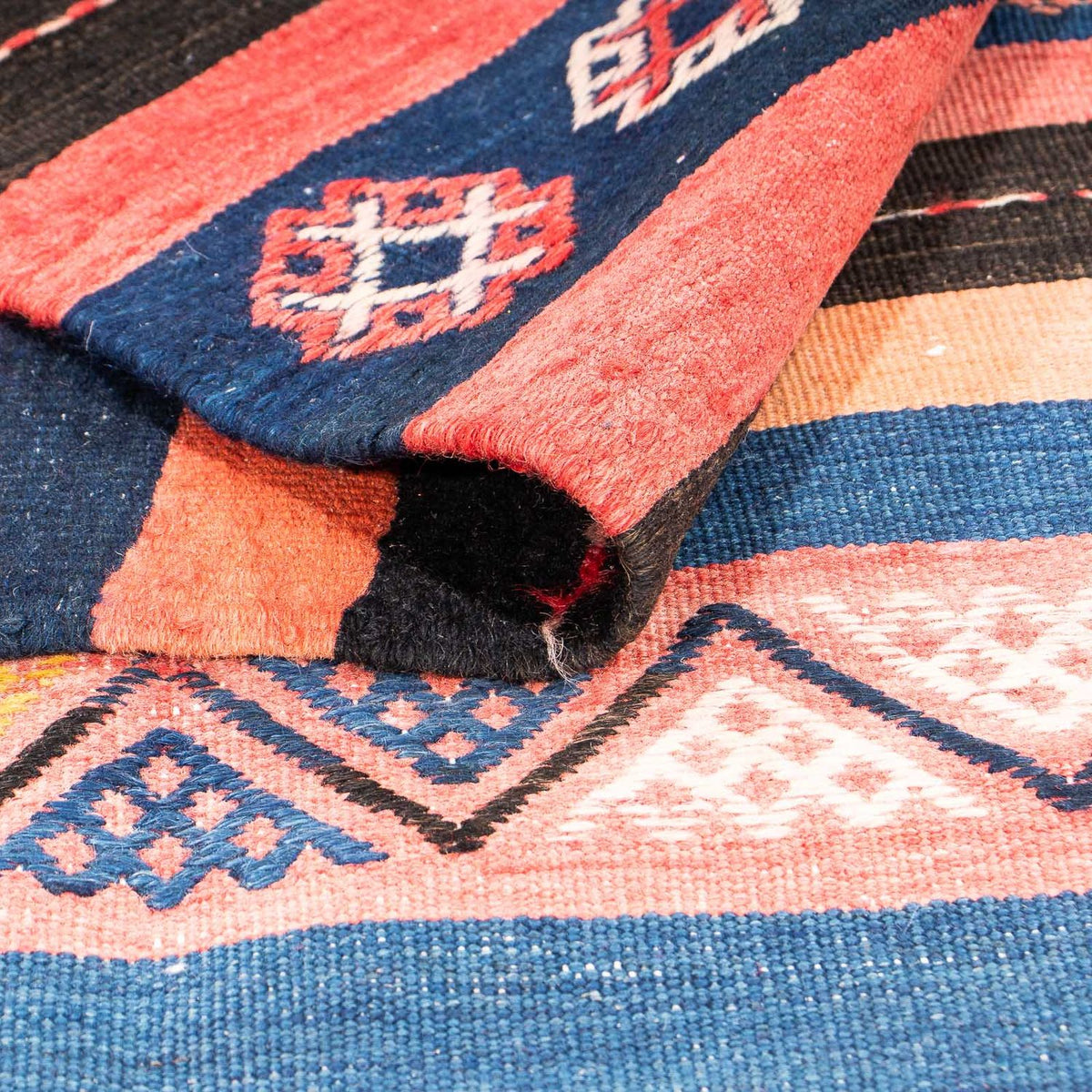 Dywan Kelim - Stary kwadratowy  - 180 x 150 cm - wielokolorowy