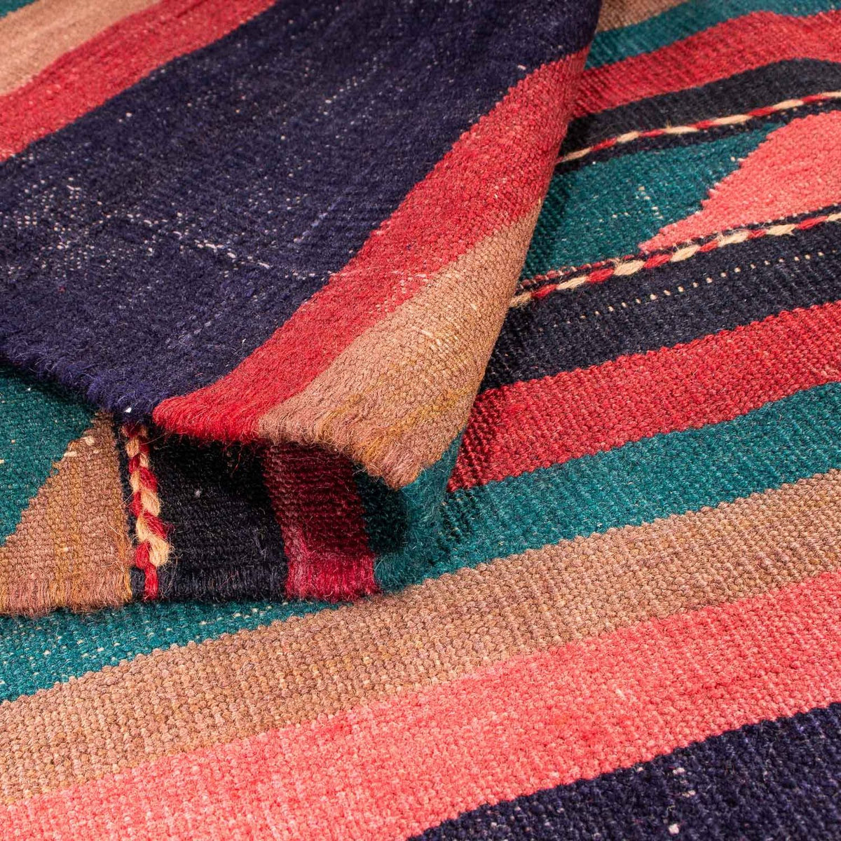 Dywan Kelim - Stary - 170 x 160 cm - wielokolorowy