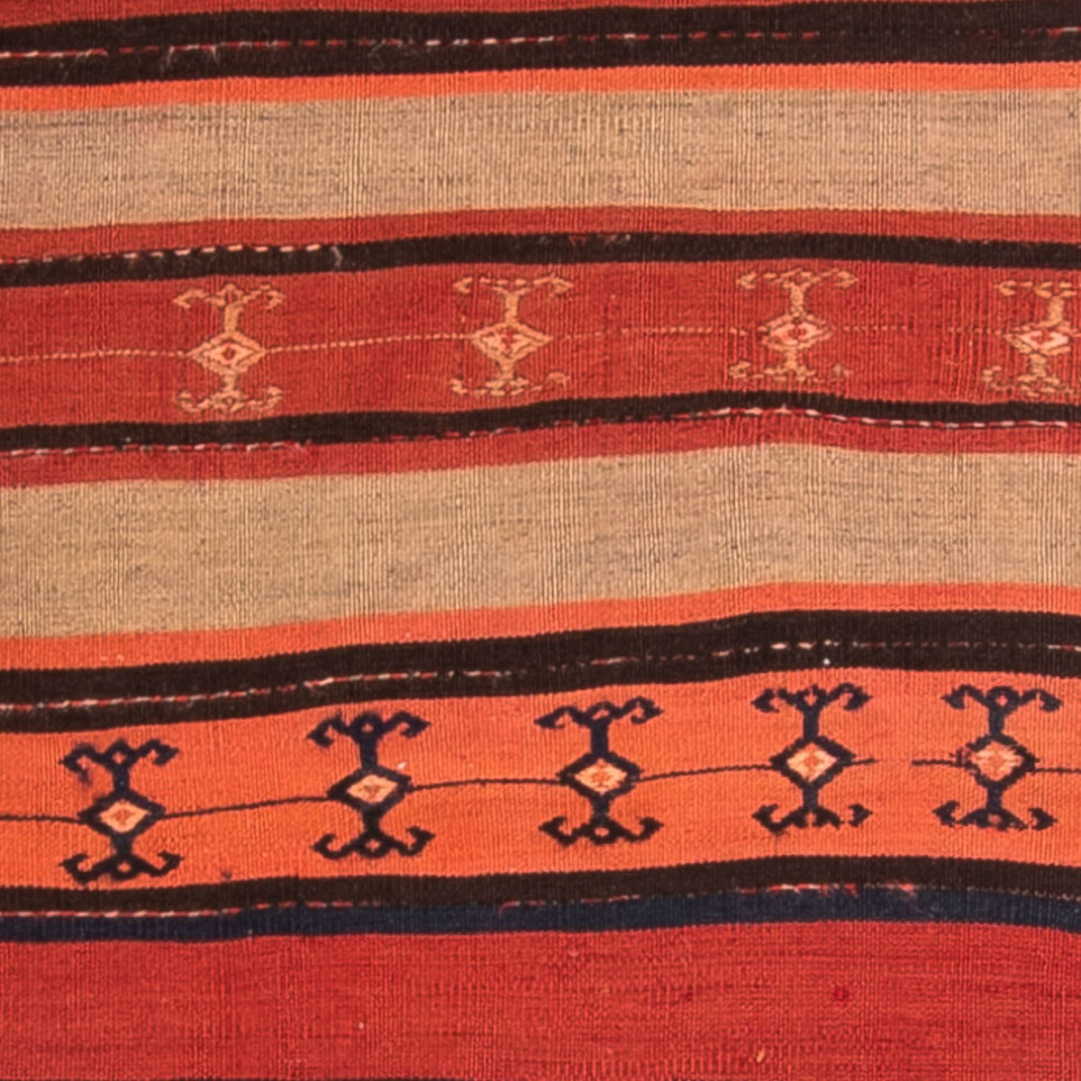 Biegacz Dywan Kelim - Stary - 280 x 85 cm - wielokolorowy