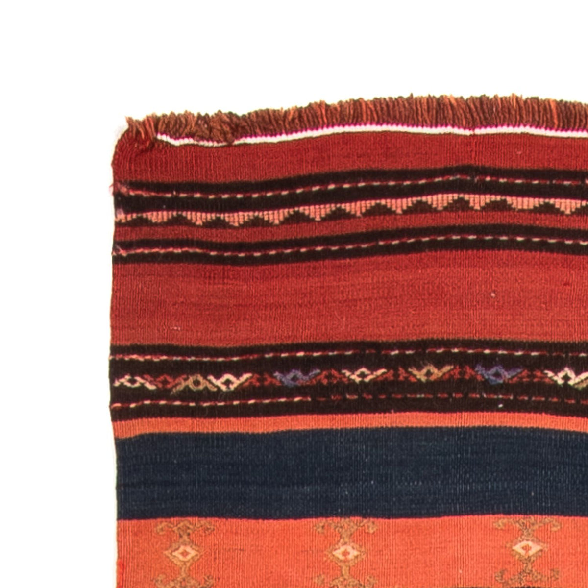 Biegacz Dywan Kelim - Stary - 280 x 85 cm - wielokolorowy