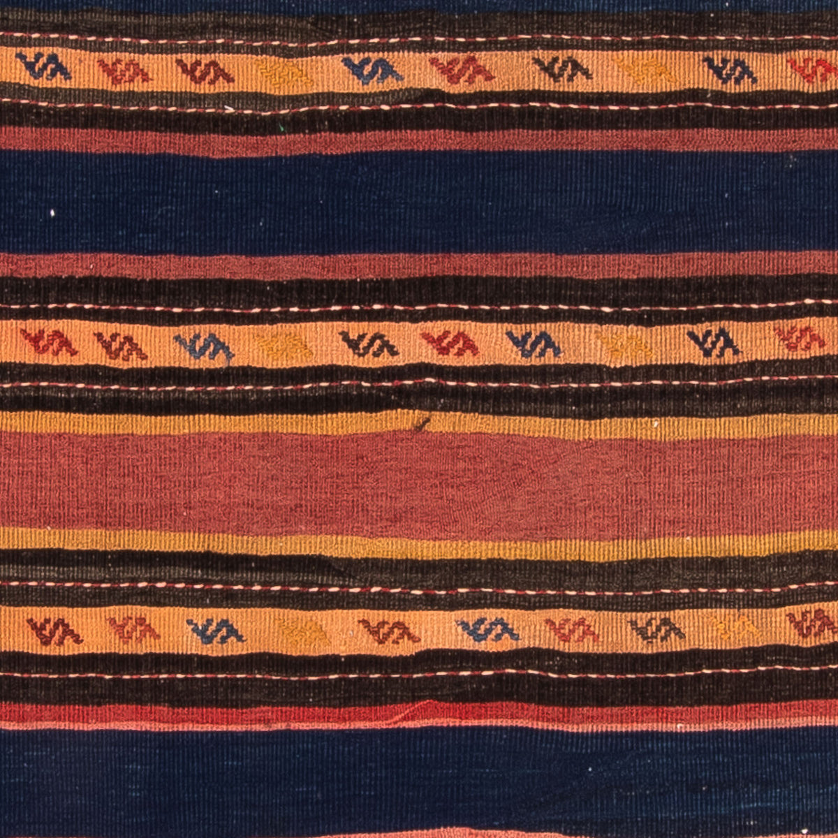 Dywan Kelim - Stary - 210 x 155 cm - wielokolorowy