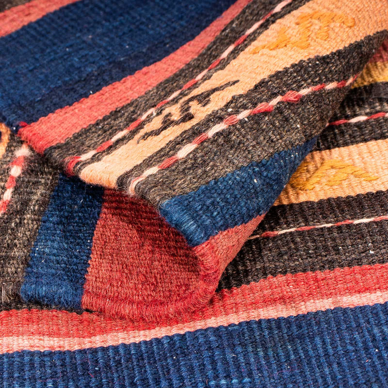 Dywan Kelim - Stary - 210 x 155 cm - wielokolorowy