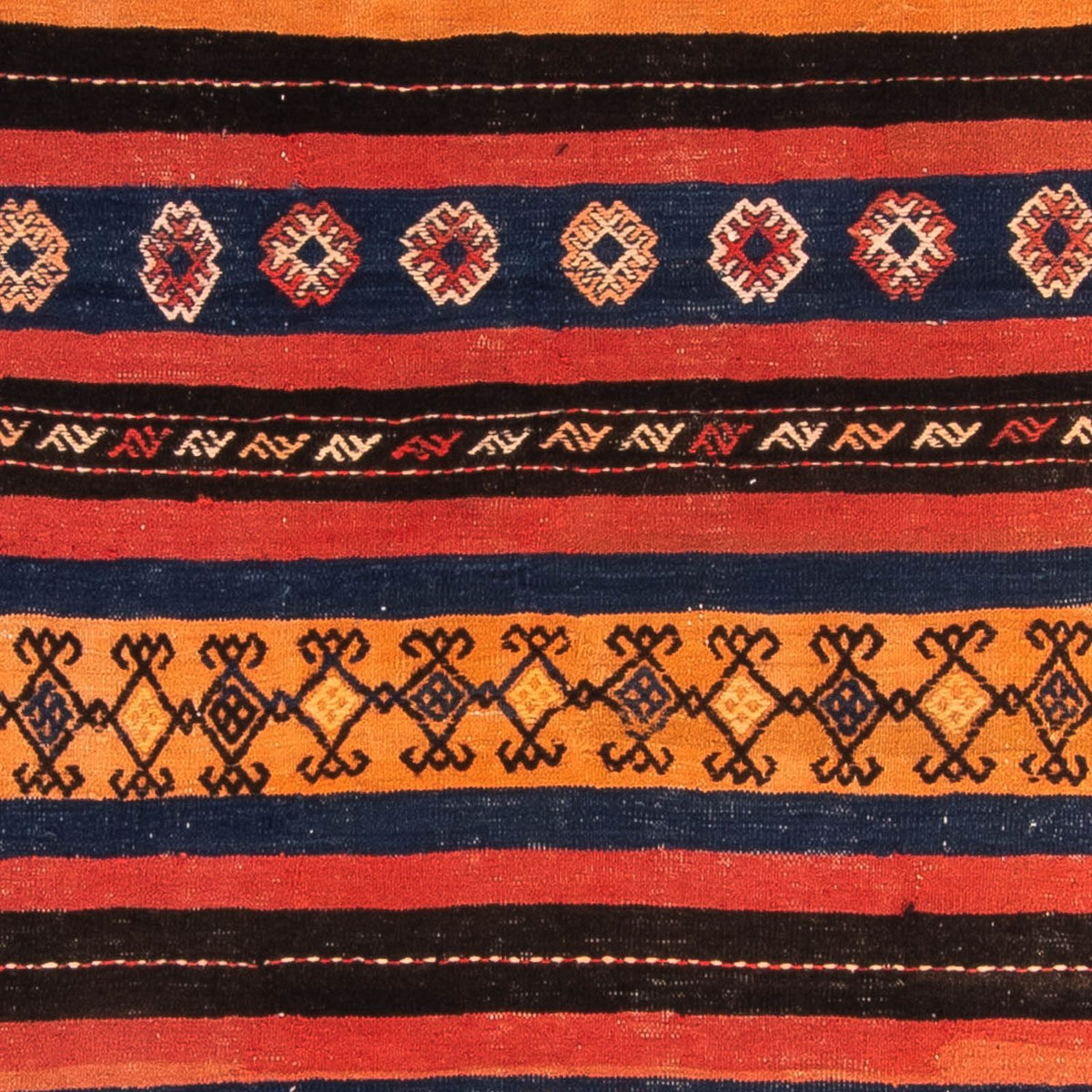 Dywan Kelim - Stary - 200 x 150 cm - wielokolorowy