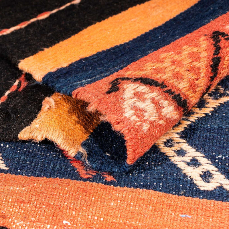 Dywan Kelim - Stary - 200 x 150 cm - wielokolorowy