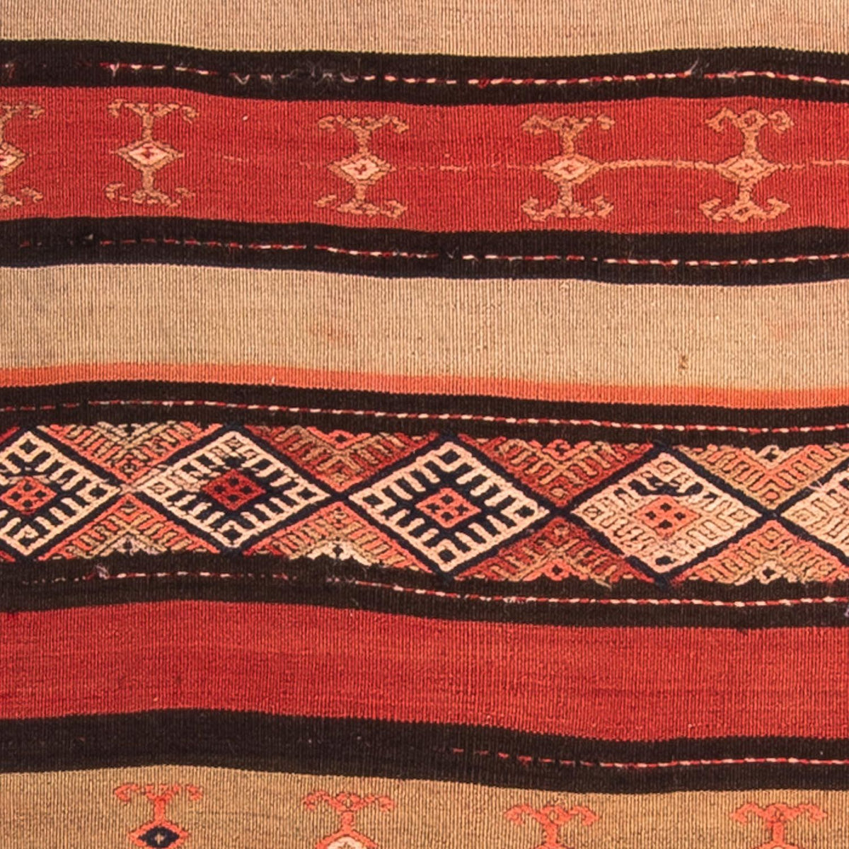 Biegacz Dywan Kelim - Stary - 315 x 95 cm - wielokolorowy