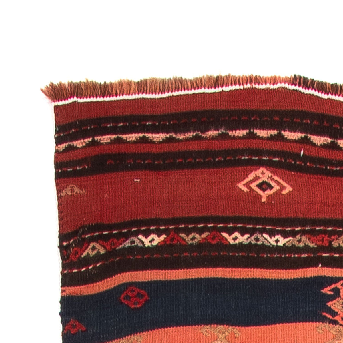 Biegacz Dywan Kelim - Stary - 315 x 95 cm - wielokolorowy