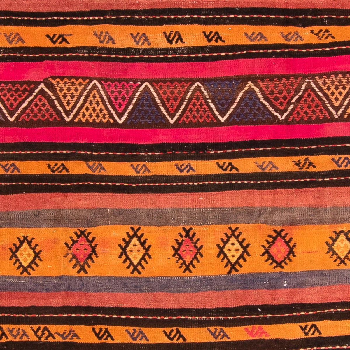 Dywan Kelim - Stary - 215 x 150 cm - wielokolorowy