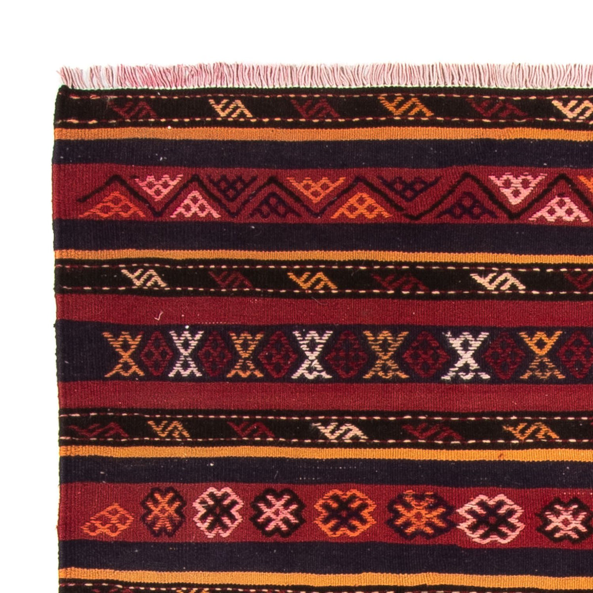 Dywan Kelim - Stary - 250 x 145 cm - wielokolorowy