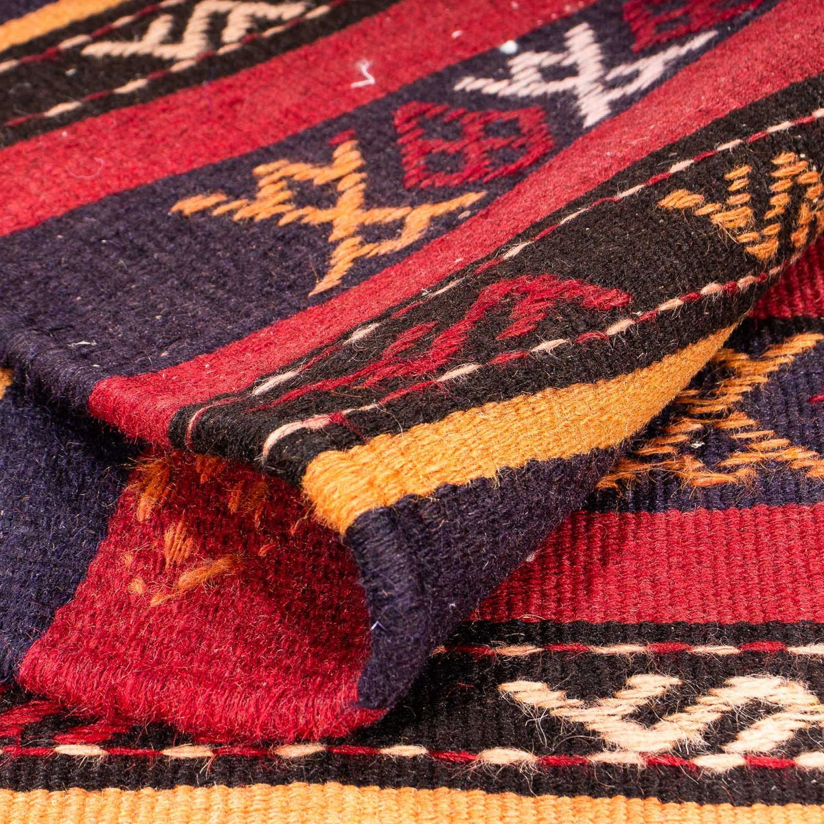 Dywan Kelim - Stary - 250 x 145 cm - wielokolorowy