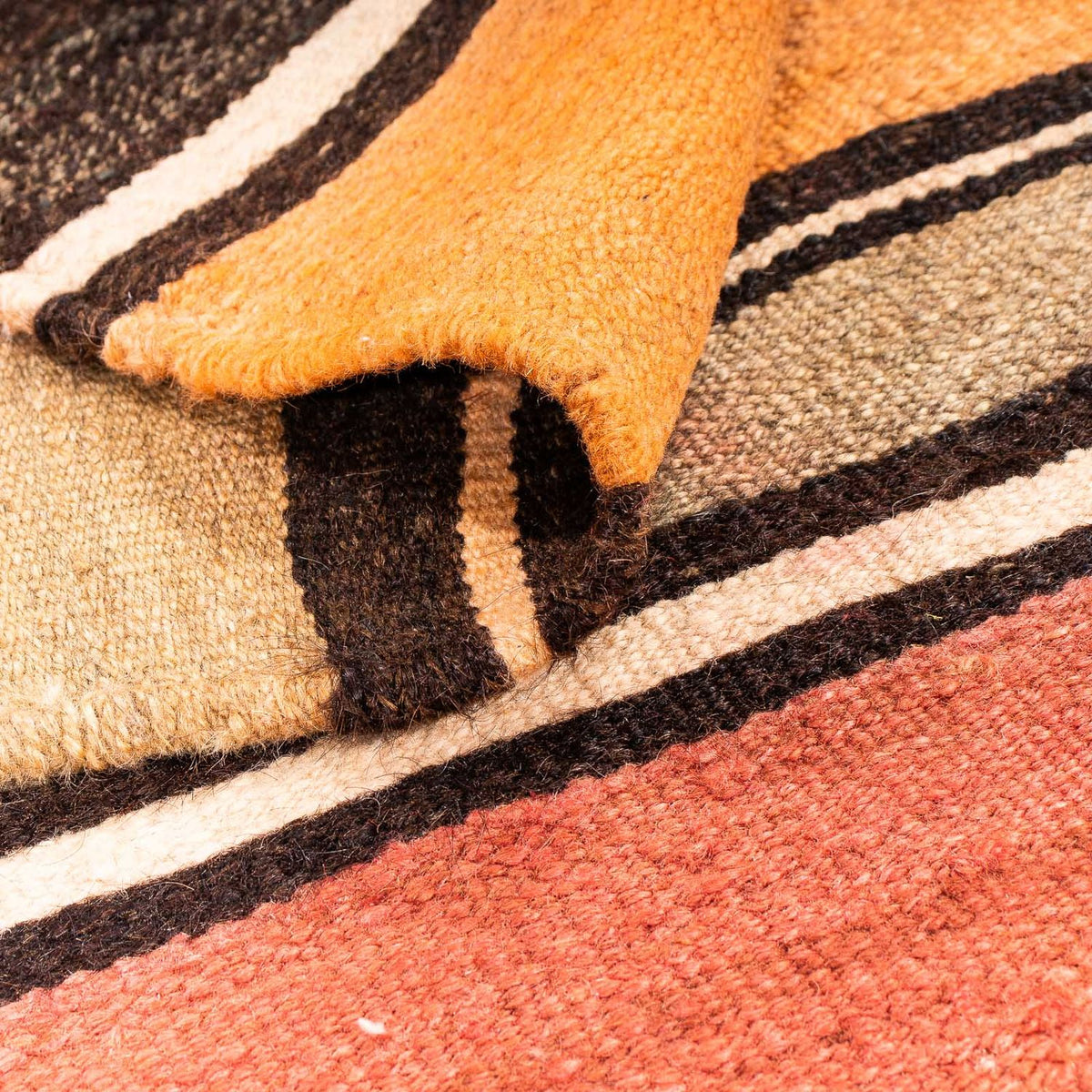 Dywan Kelim - Stary kwadratowy  - 155 x 155 cm - wielokolorowy