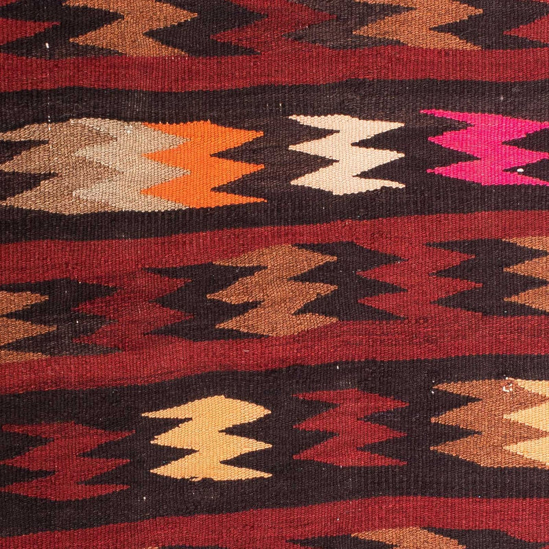 Dywan Kelim - Stary - 110 x 90 cm - wielokolorowy