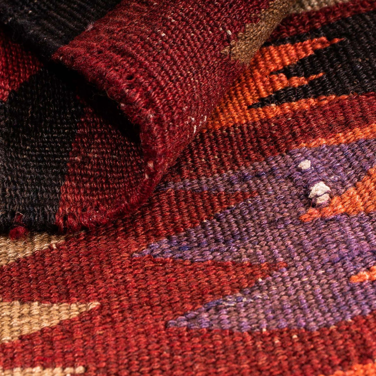 Dywan Kelim - Stary - 115 x 75 cm - wielokolorowy