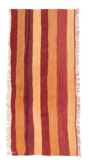 Dywan Kelim - Stary - 130 x 65 cm - wielokolorowy