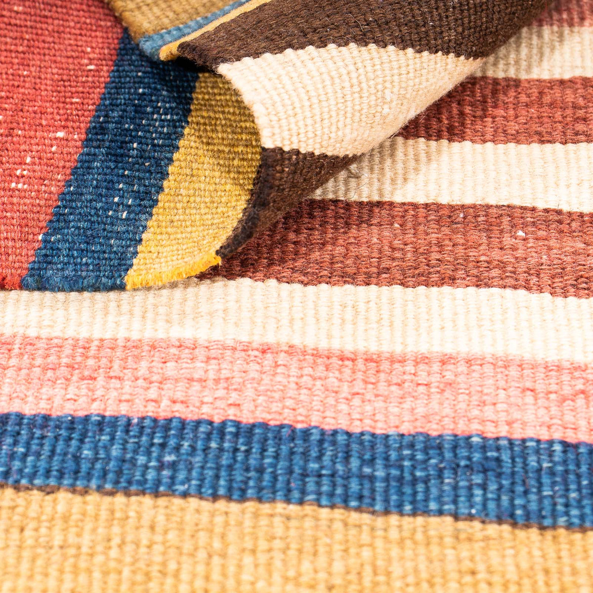 Dywan Kelim - Stary kwadratowy  - 85 x 80 cm - wielokolorowy