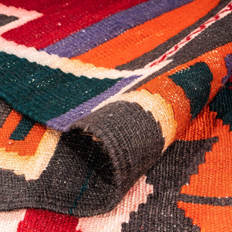 Dywan Kelim - Stary - 290 x 155 cm - wielokolorowy