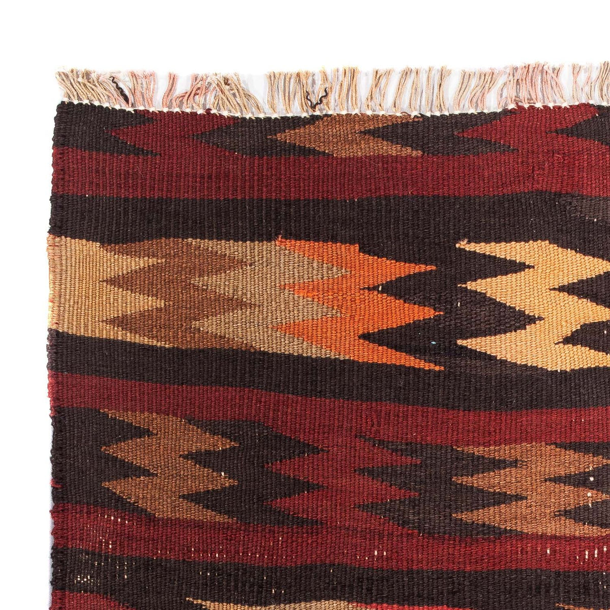 Dywan Kelim - Stary - 95 x 75 cm - wielokolorowy