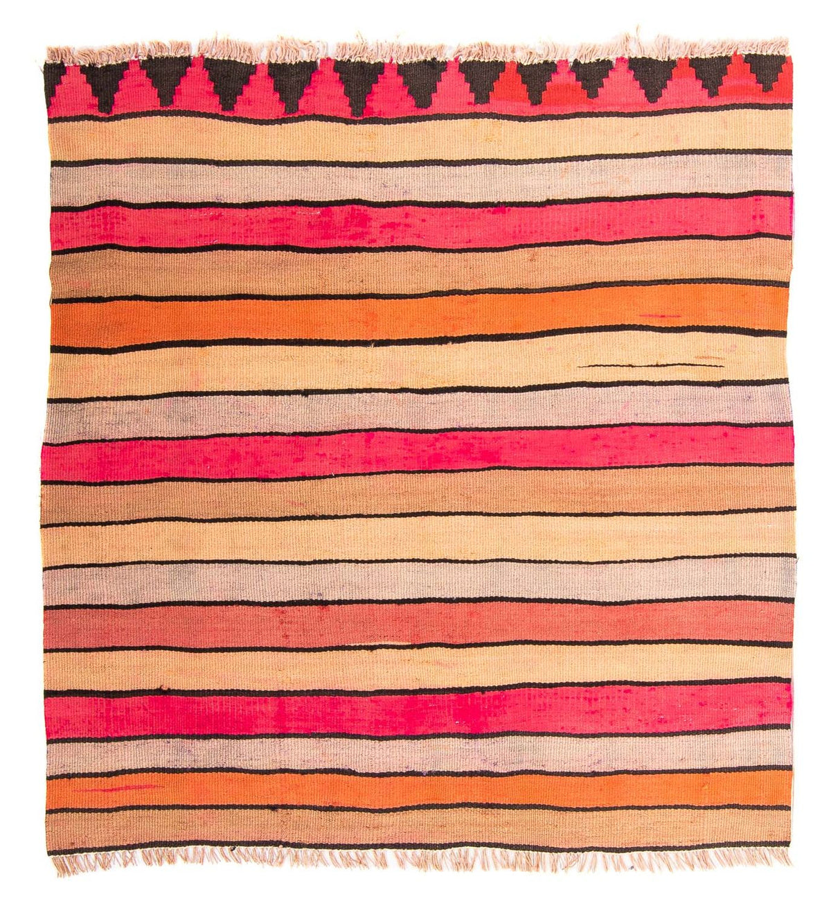 Dywan Kelim - Stary kwadratowy  - 120 x 110 cm - wielokolorowy