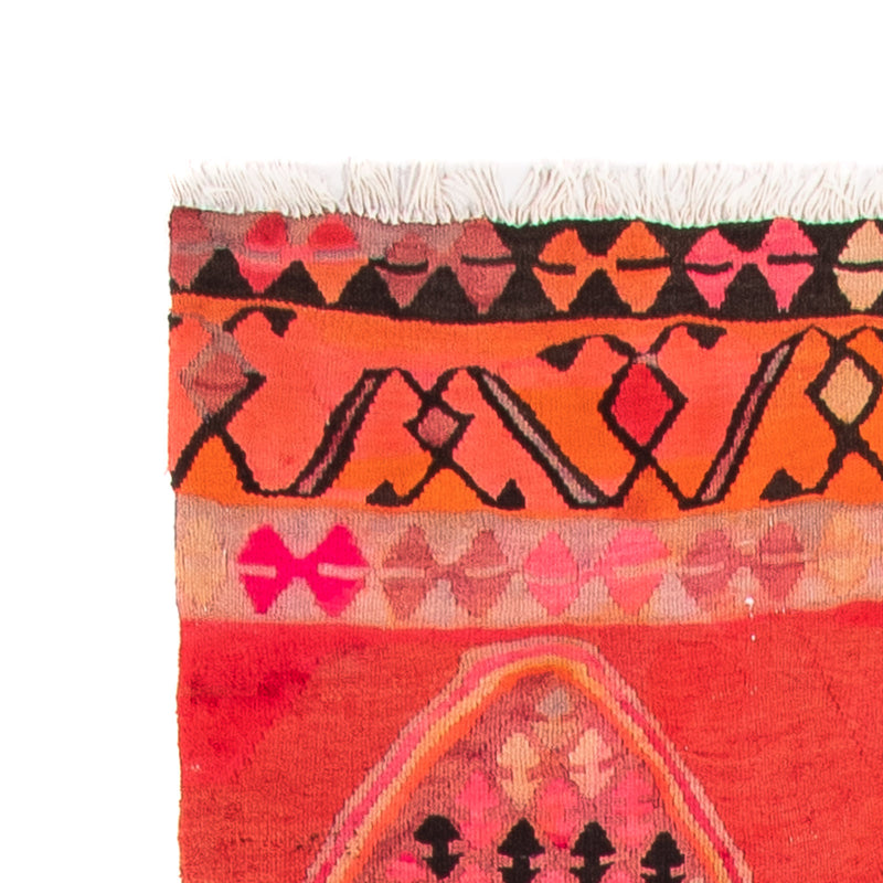 Biegacz Dywan Kelim - Stary - 355 x 90 cm - wielokolorowy