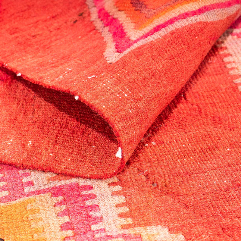 Biegacz Dywan Kelim - Stary - 355 x 90 cm - wielokolorowy