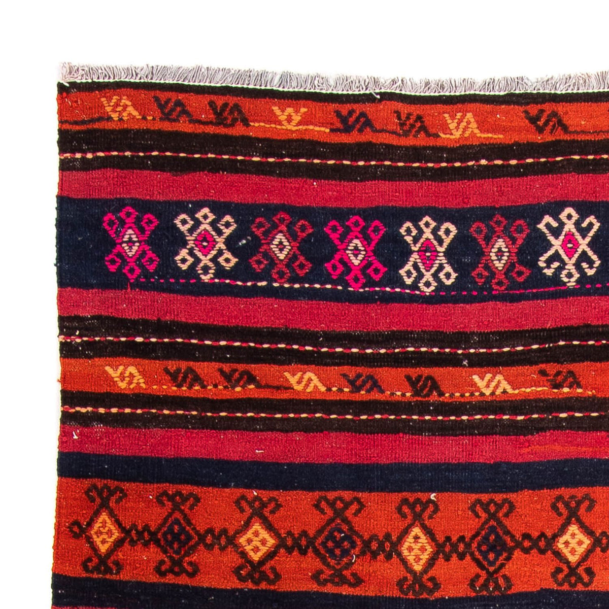 Dywan Kelim - Stary - 200 x 160 cm - wielokolorowy