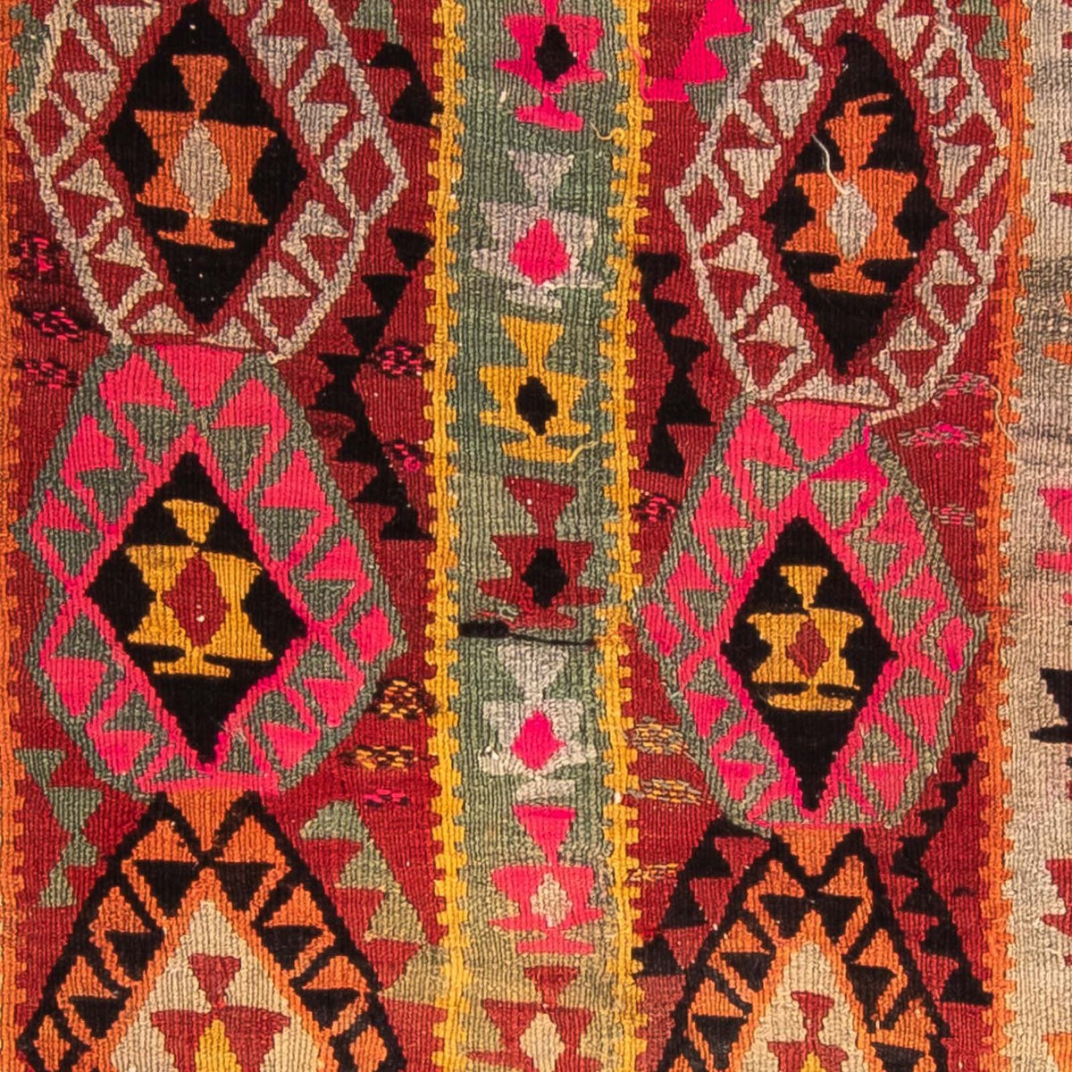 Biegacz Dywan Kelim - Stary - 280 x 112 cm - wielokolorowy