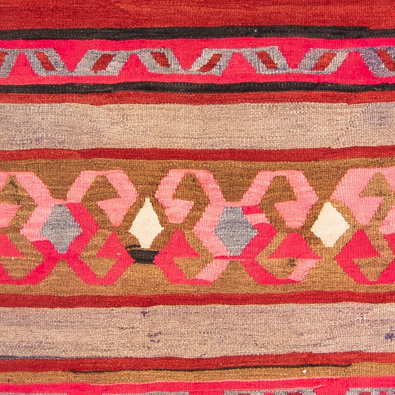 Biegacz Dywan Kelim - Stary - 370 x 130 cm - wielokolorowy