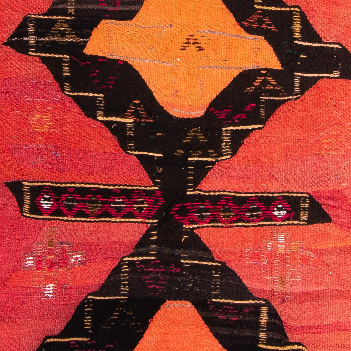 Biegacz Dywan Kelim - Stary - 365 x 150 cm - wielokolorowy