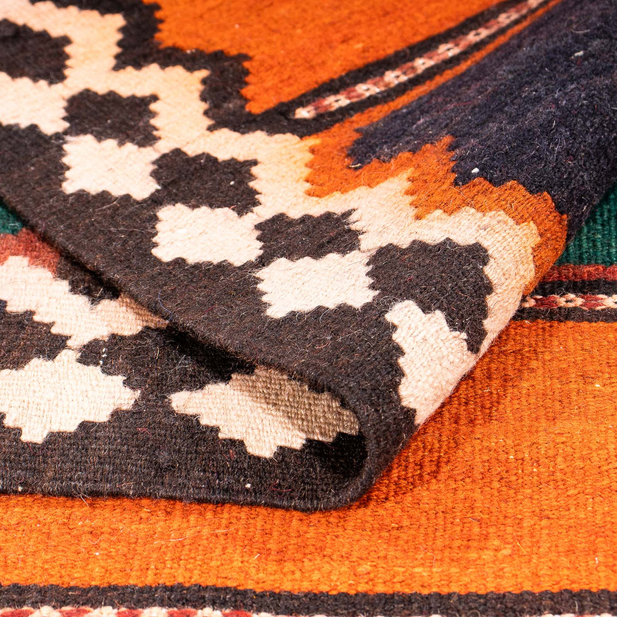 Dywan Kelim - Stary - 315 x 155 cm - wielokolorowy