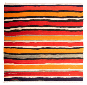 Dywan Kelim - Stary kwadratowy  - 180 x 170 cm - wielokolorowy