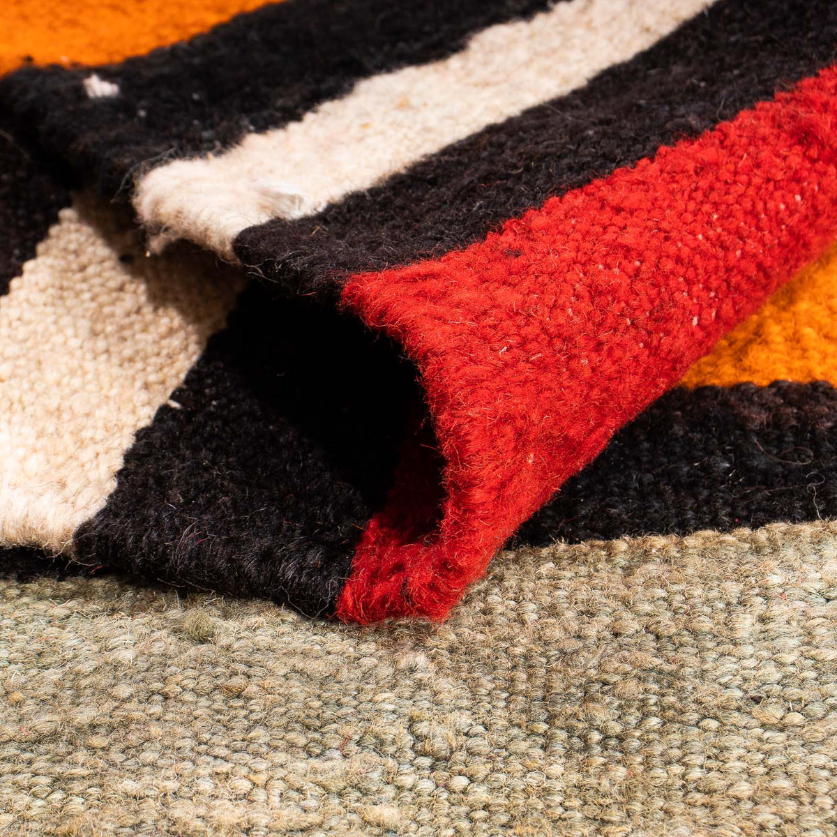 Dywan Kelim - Stary kwadratowy  - 180 x 170 cm - wielokolorowy