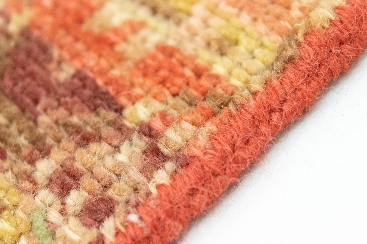 Designerski dywan kwadratowy  - 59 x 58 cm - pomarańczowy