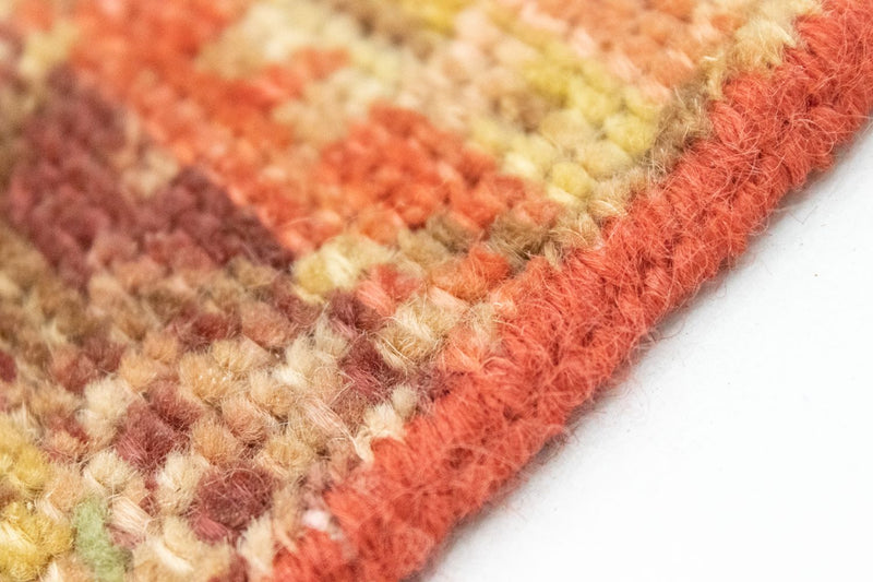 Designerski dywan kwadratowy  - 59 x 58 cm - pomarańczowy