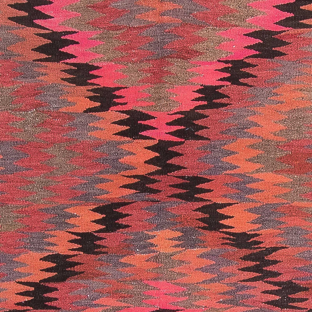 Biegacz Dywan Kelim - Stary - 420 x 130 cm - wielokolorowy