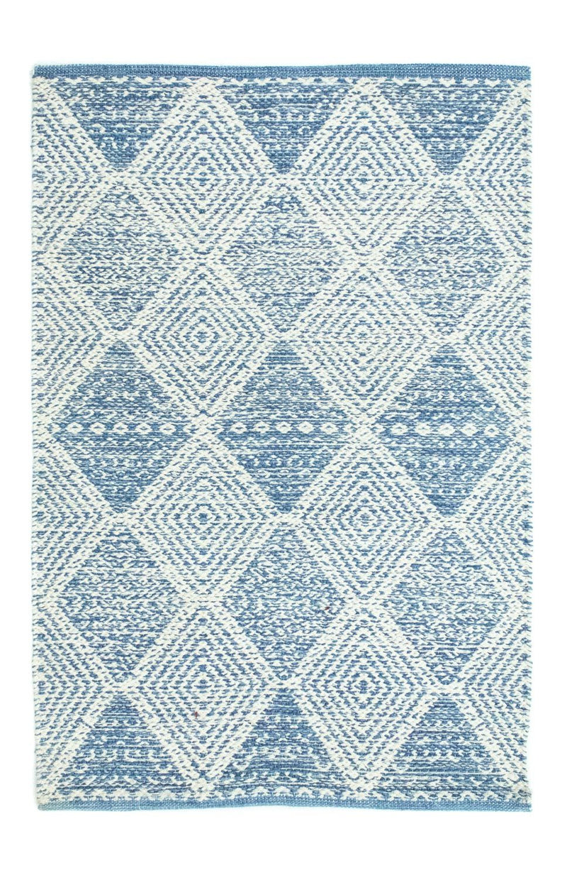 Dywan Kelim - modny - 92 x 62 cm - jasnoniebieski