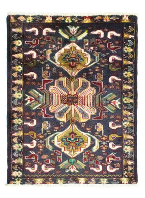 Dywan turkmeński - 86 x 70 cm - ciemnoniebieski