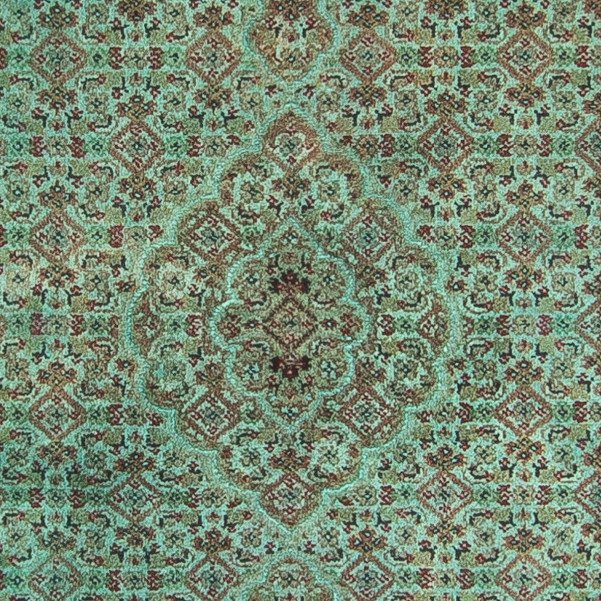 Biegacz Dywan orientalny - Tabriz - 305 x 84 cm - zielona